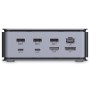 Docking station Lindy, interfete: USB-C la 6x USB-A/ 1x USB-C/1x RJ45/ 1x DisplayPort/1x HDMI/ 1x SD & 1x Micro SD/ 1x 3,5 mm/ 1